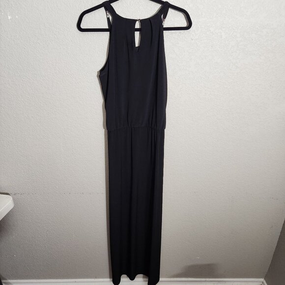 White House Black Market Dress Womens Small Black Sleeveless Maxi Dress Keyhole - Picture 4 of 13